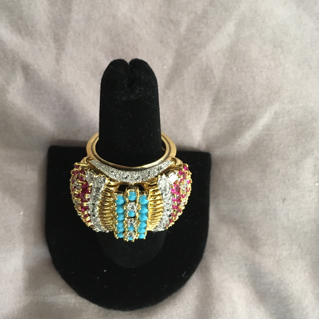 Adrienne Royalty Genuine Turquoise Zirconia Size 7